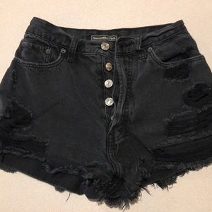 Abercrombie & Fitch highwaisted distressed shorts